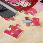 Bernese Mountain Driving Car with Hearts Valentine Puzzle (Seite)