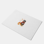 Bernese Mountain Fall Red Scarf Herbstleaf Geschen Fußmatte (Schrägansicht)