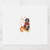 Bernese Mountain Fall Red Scarf Herbstleaf Geschen Schaumweinetikett (Einzelnes Label)