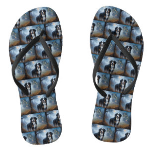 Bernese Mountain Halloween Beängstigend Badesandalen