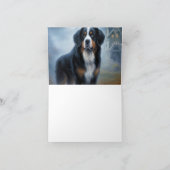 Bernese Mountain Halloween Beängstigend Karte (Innenseite)