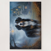 Bernese Mountain Halloween Beängstigend Puzzle (Vertikal)