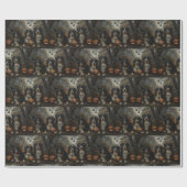 Bernese Mountain Halloween Night Doggy Delight Geschenkpapier (Flach)