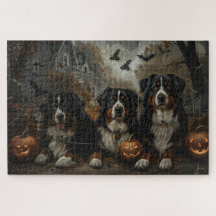 Bernese Mountain Halloween Night Doggy Delight Puzzle