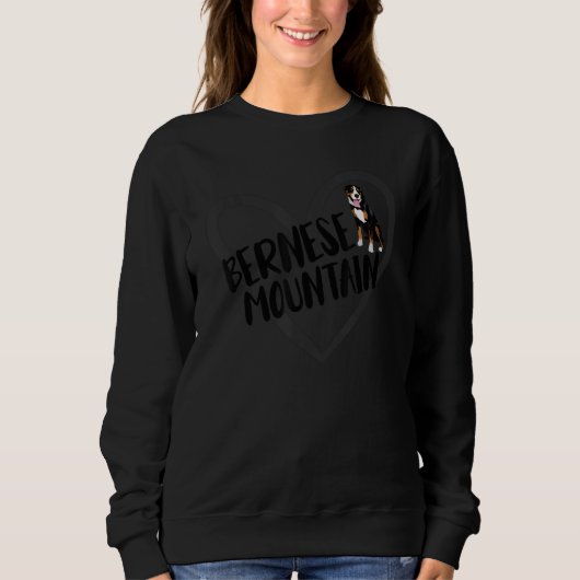 Bernese Mountain Heart Bernese Mountain Owner Dog Sweatshirt (Vorderseite)