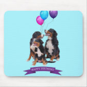 Bernese Mountain Hogs Happy Birthday Mousepad (Vorne)