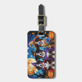 Bernese Mountain Hogs Pumpkin Halloween Funny Gepäckanhänger (Vorderseite vertikal)