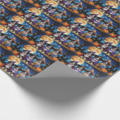 Bernese Mountain Hogs Pumpkin Halloween Funny Geschenkpapier (Ecke)