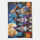 Bernese Mountain Hogs Pumpkin Halloween Funny Geschirrtuch (Vertikal)