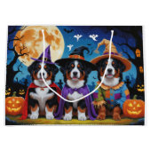 Bernese Mountain Hogs Pumpkin Halloween Funny Große Geschenktüte (Vorderseite)