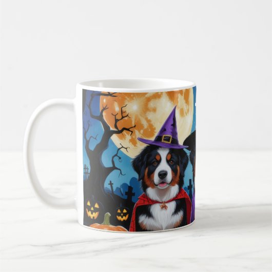 Bernese Mountain Hogs Pumpkin Halloween Funny Kaffeetasse (Links)