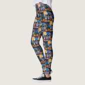 Bernese Mountain Hogs Pumpkin Halloween Funny Leggings (Links)