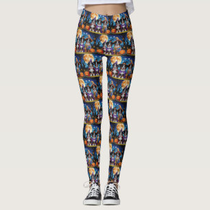 Bernese Mountain Hogs Pumpkin Halloween Funny Leggings