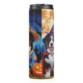 Bernese Mountain Hogs Pumpkin Halloween Funny Thermosbecher (Rückseite)