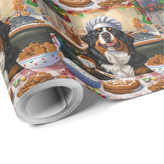 Bernese Mountain Holiday Baking: Feierliche Weihna Geschenkpapier (Rolleneckpunkt)