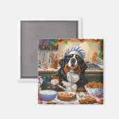 Bernese Mountain Holiday Baking: Feierliche Weihna Magnet (Vorderseite/Rückseite)
