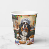 Bernese Mountain Holiday Baking: Feierliche Weihna Pappbecher (Vorderseite)