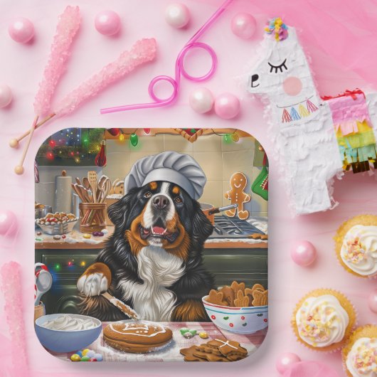 Bernese Mountain Holiday Baking: Feierliche Weihna Pappteller (Party)