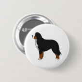 Bernese Mountain Hund 2 Button (Vorne & Hinten)