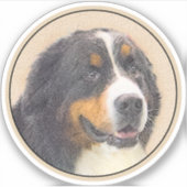 Bernese Mountain Hund 2 Gemälde - Original Hunde K Aufkleber (Vorderseite)