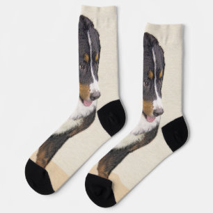 Bernese Mountain Hund 2 Malerei - Niedlich Origina Socken