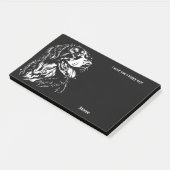 Bernese Mountain Hund Abstrakt Art Hund Name Post-it Klebezettel (angewinkelt)