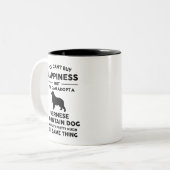 Bernese Mountain Hund Adoption Glück Zweifarbige Tasse (Vorderseite Links)