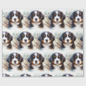 Bernese Mountain Hund AI Welppy Geschenkpapier (Flach)