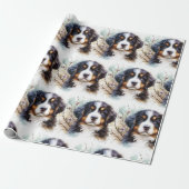 Bernese Mountain Hund AI Welppy Geschenkpapier (Ungerollt)