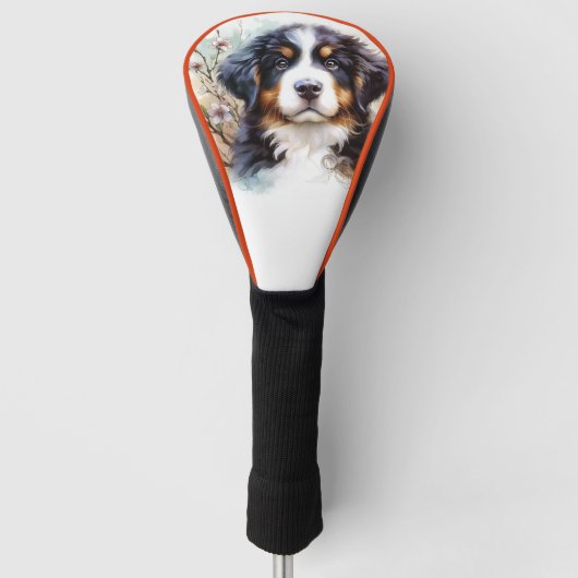 Bernese Mountain Hund AI Welppy Golf Headcover (Vorderseite)