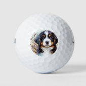 Bernese Mountain Hund AI Welppy Golfball (Vorderseite)