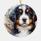 Bernese Mountain Hund AI Welppy Keramik Ornament (Vorne)
