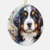 Bernese Mountain Hund AI Welppy Keramik Ornament (Links)