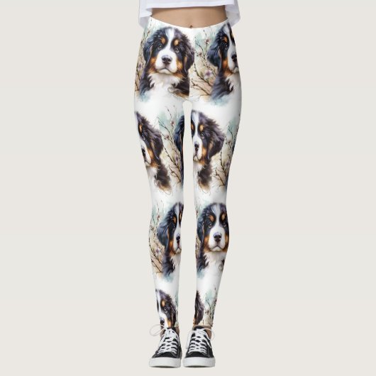 Bernese Mountain Hund AI Welppy Leggings (Vorderseite)