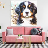 Bernese Mountain Hund AI Welppy Leinwanddruck (Insitu (Wohnzimmer))