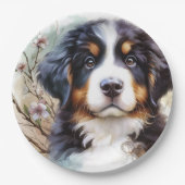 Bernese Mountain Hund AI Welppy Pappteller (Vorderseite)
