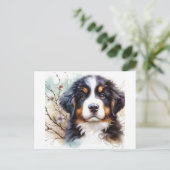 Bernese Mountain Hund AI Welppy Postkarte (Stehend Vorderseite)