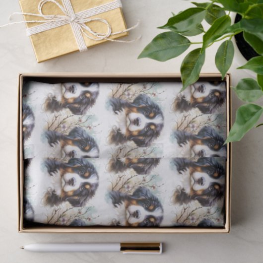 Bernese Mountain Hund AI Welppy Seidenpapier (Geschenk)