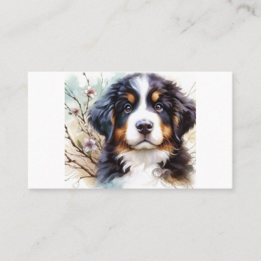 Bernese Mountain Hund AI Welppy Visitenkarte (Vorderseite)