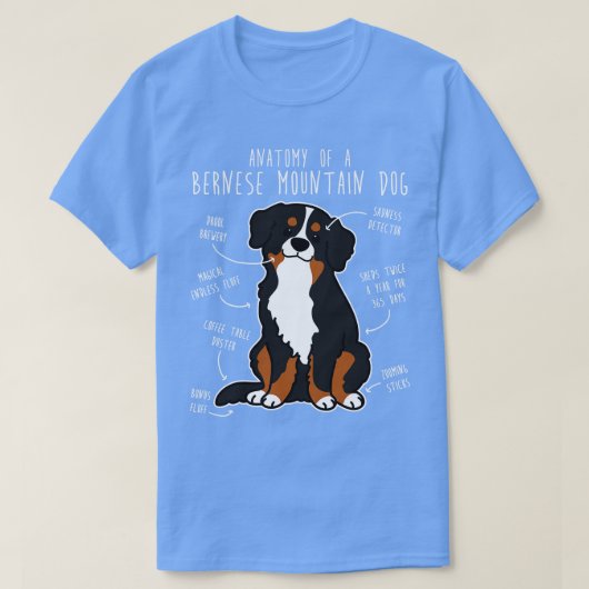 Bernese Mountain Hund Anatomie 1 T-Shirt (Design vorne)