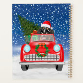 Bernese Mountain Hund Autofahren Auto im Schnee We Planer (Rückseite)