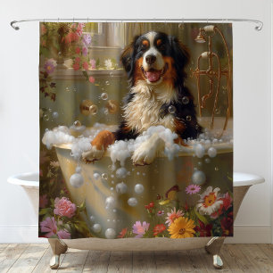 Bernese Mountain Hund Bathtub Kunst, Dichtung und  Duschvorhang