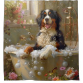 Bernese Mountain Hund Bathtub Kunst, Dichtung und Duschvorhang (Vorderseite)