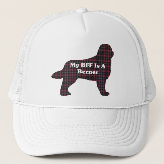 Bernese Mountain Hund BESTE FREUNDIN Hat Truckerkappe (Vorderseite)