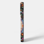 Bernese Mountain Hund Blumenkolorierte Grenze Case-Mate iPhone Hülle (Rückseite / Links)