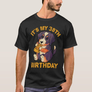 Bernese Mountain Hund essen Pizza Es ist mein 38.  T-Shirt