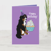 Bernese Mountain Hund Geburtstag geklappte Grußkar Karte (Vorderseite)