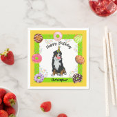 Bernese Mountain Hund Geburtstagsparty Napkin Serviette (Beispiel)