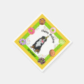 Bernese Mountain Hund Geburtstagsparty Napkin Serviette (Ecke)