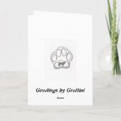 Bernese Mountain Hund Grußkarte Karte (Rückseite)